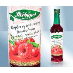 Сироп малиновый с клюквой "Herbapol", 420ml
